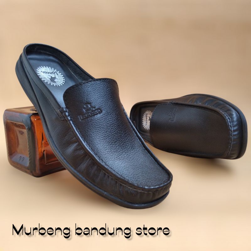 Sepatu sandal bustong pria full kulit asli termurah