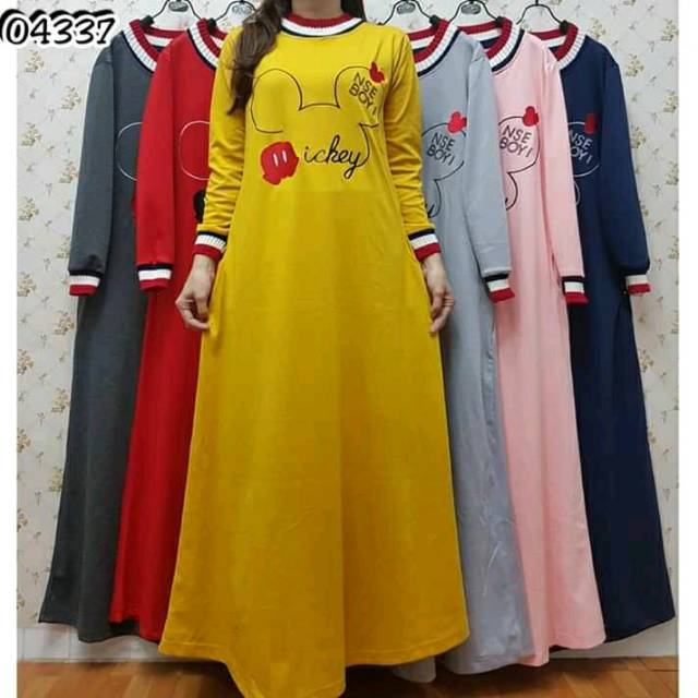 Gamis bahan kaos