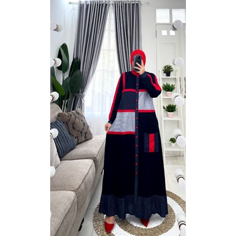 GAMIS KATUN KOMBINASI ORIGINAL BRANDSYAINA BY SEMUT