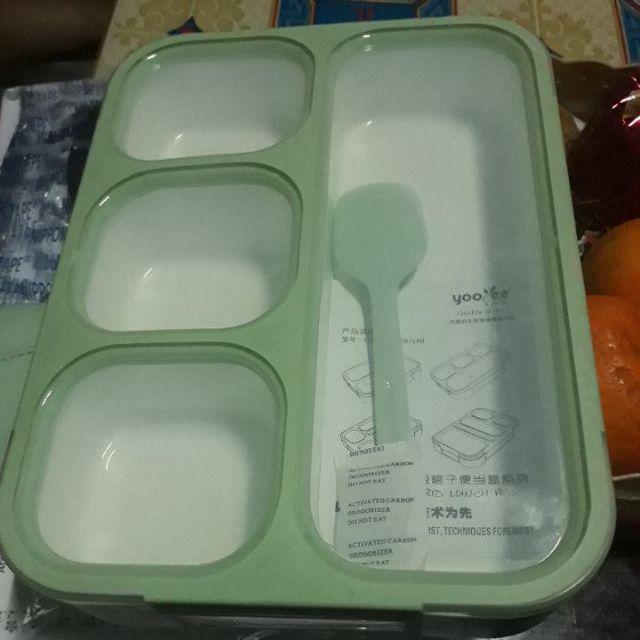 Lunch Box 4 Sekat Grid/  Kotak Makan Anti Tumpah