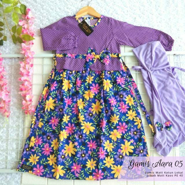 GAMIS ANAK AARA by Ahza/gamis anak murah/gamis anak branded