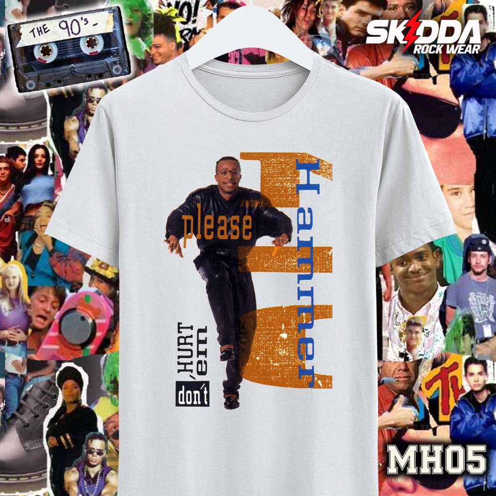 T Shirt Kaos Band Jadul Disco Rap 90’an MC HAMMER – Please Don’t Hurt ‘Em - Premium Cotton Combed 24