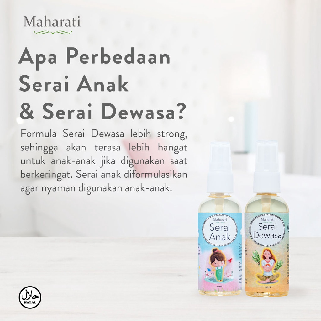 MAHARATI SERAI DEWASA ANTI NYAMUK ALAMI INDOOR &amp; OUTDOOR