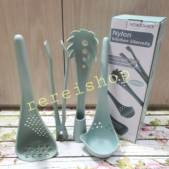 nylon Laddle set cooking utensil set 4pcs for pasta soup / spatula