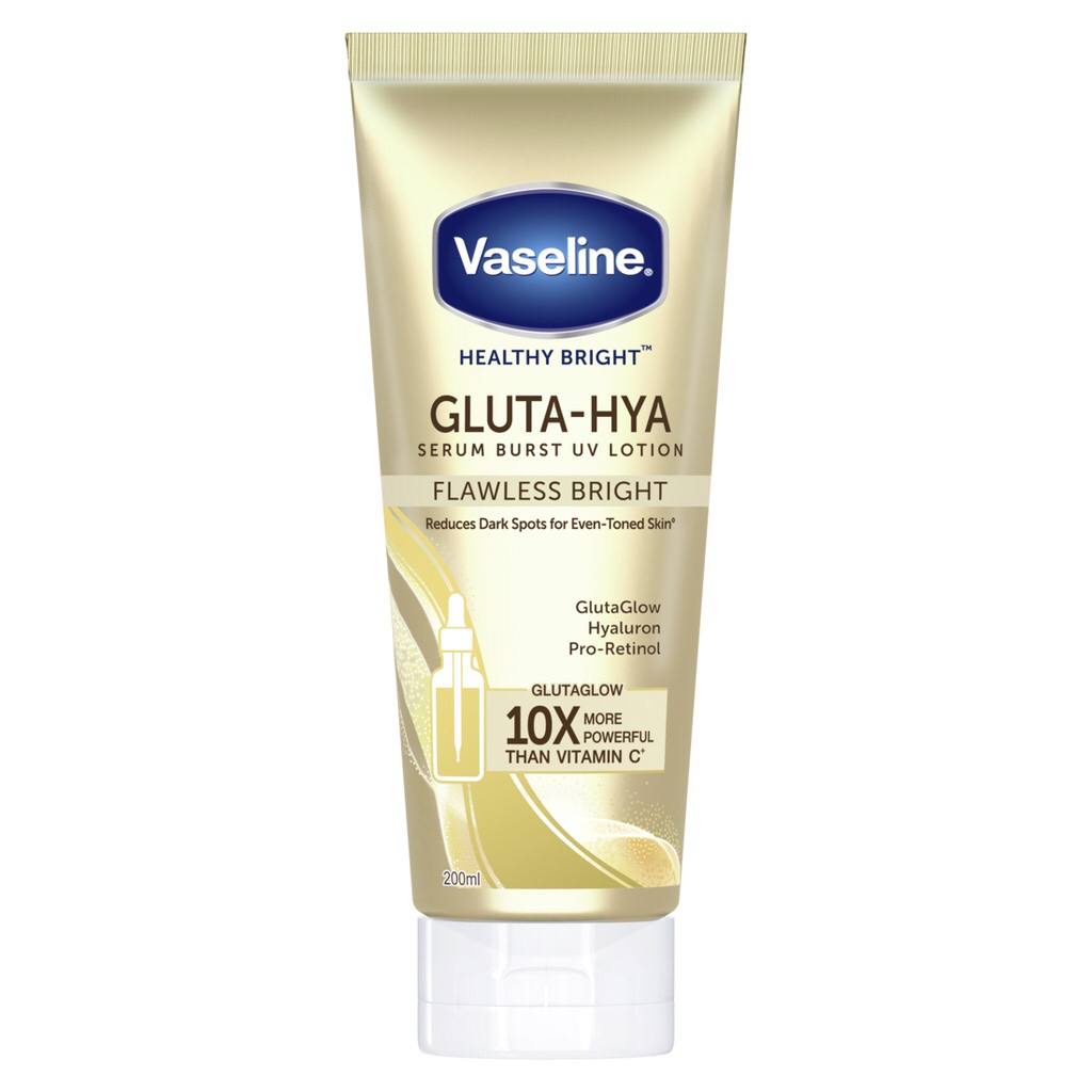 Vaseline Healthy Bright Gluta Hyaluron Pro-Retinol Serum UV Lotion Flawless Bright