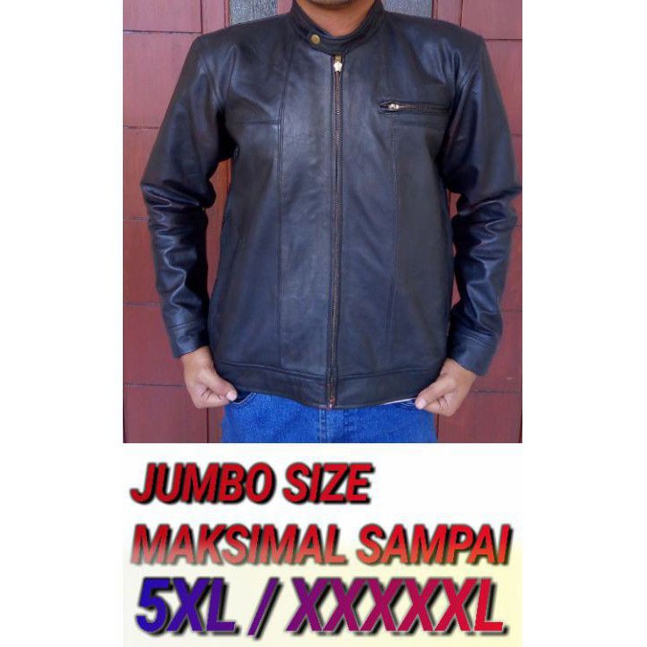 Jaket Kulit Pria Original Bahan Kambing -UKURAN JUMBO SIZE