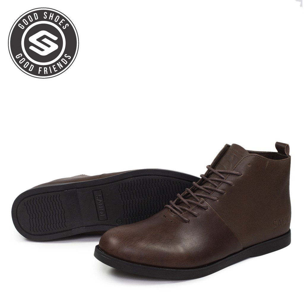 Sauqi Footwear - Signore Coffee Sepatu Casual Boots Fashion Pria Kulit Asli