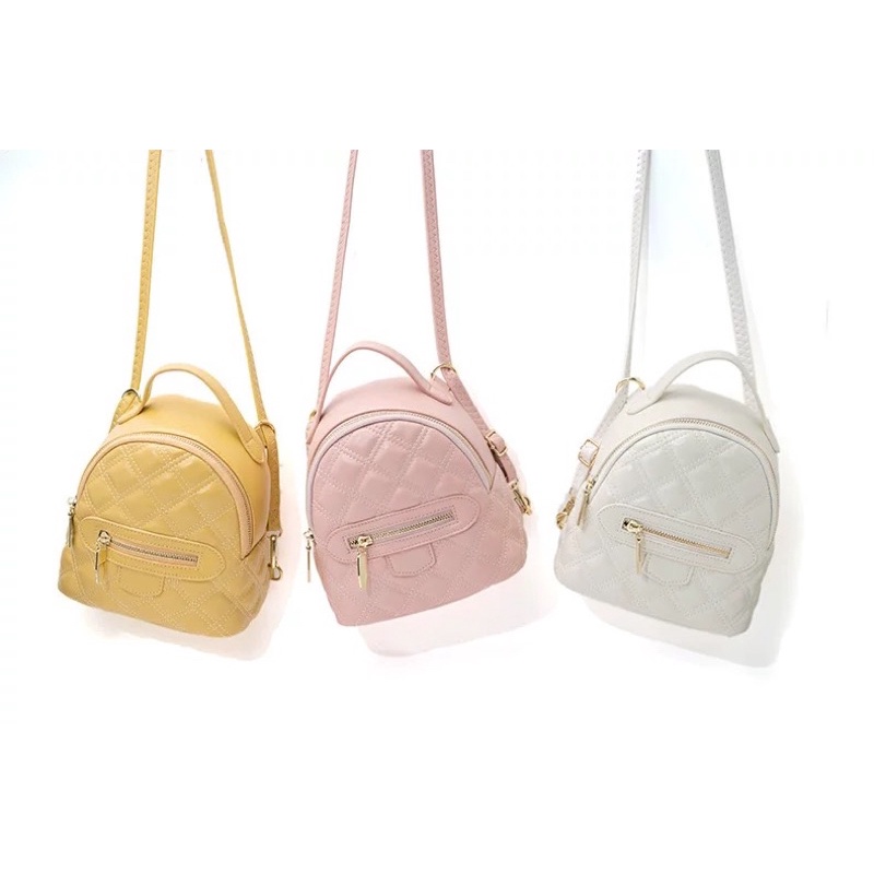 Tas Ransel Wanita Tas Selempang Kulit Cewek Korean Mini Backpack YM 321