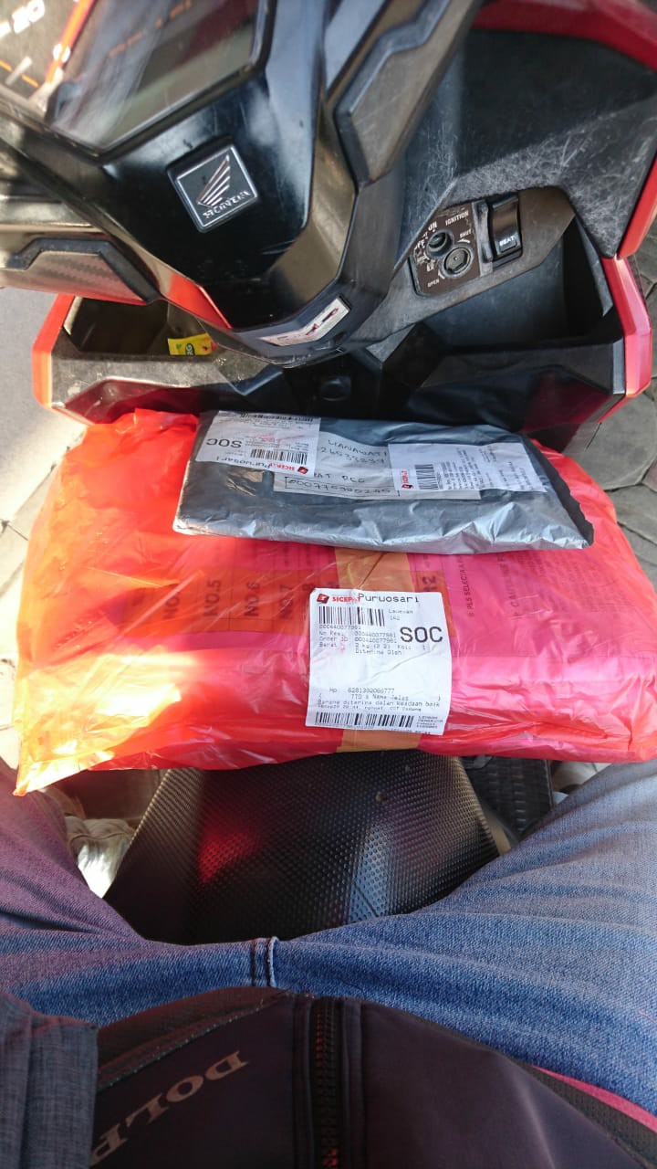 Blus Lonceng Biru Lawasan Monochrome Katun Batik Modern Premium Blouse Wanita Cewek Indigo Sheena