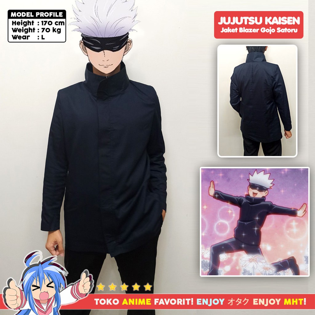 Blazer Jaket Anime Gakuran Jujutsu Kaisen Gojo Satoru Cosplay