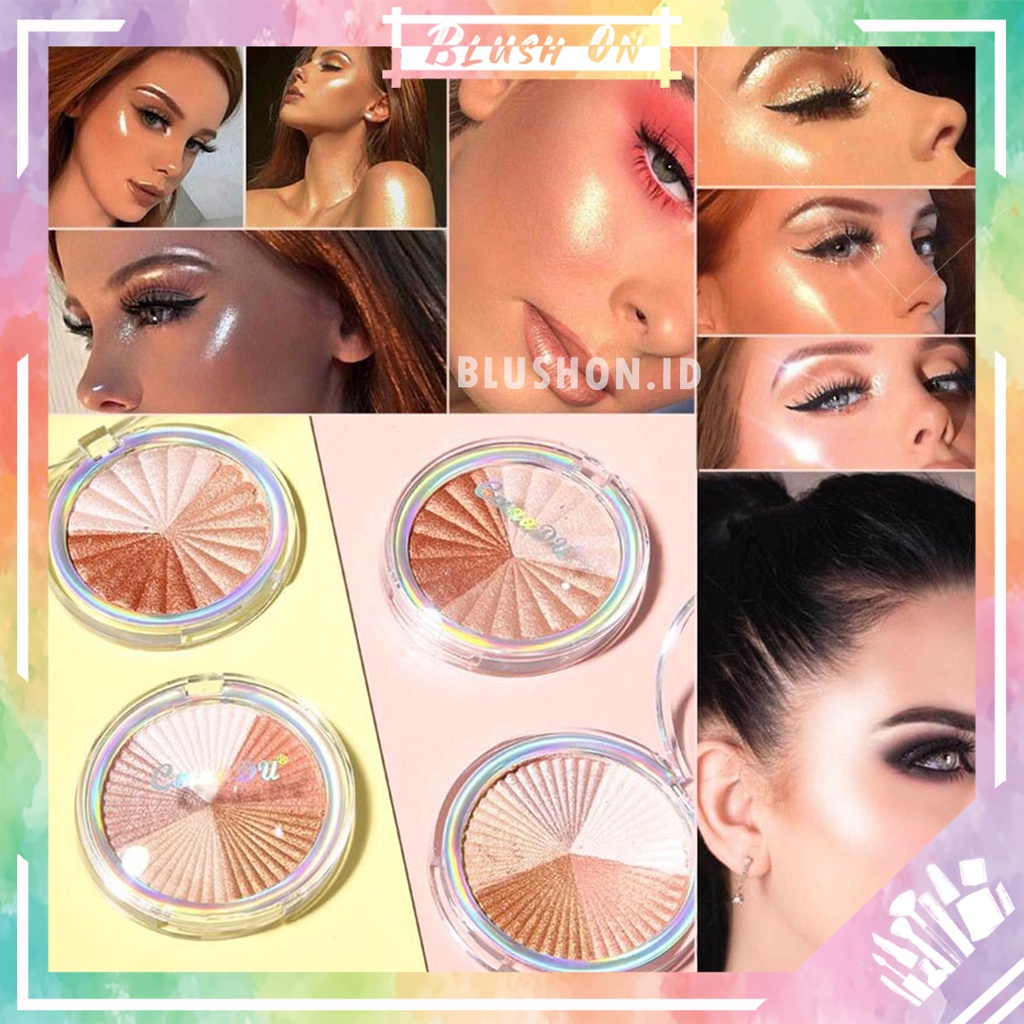 Cmaadu Highlighter Glitter Shimmer Highlithter Pallete Face Powder Countour