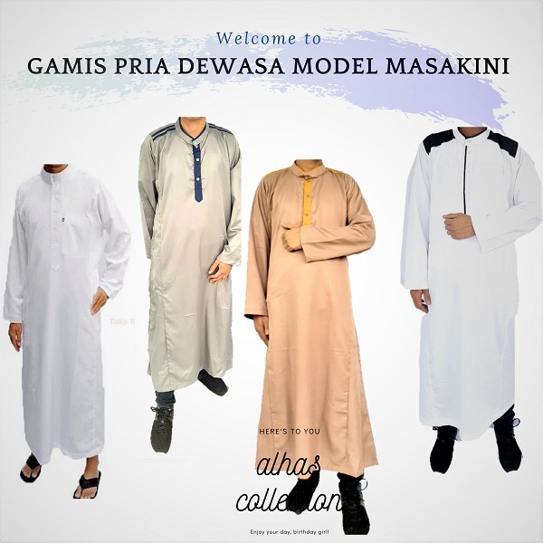 (GROSIR) Gamis Jubah Manset Kombinasi | BISA COD