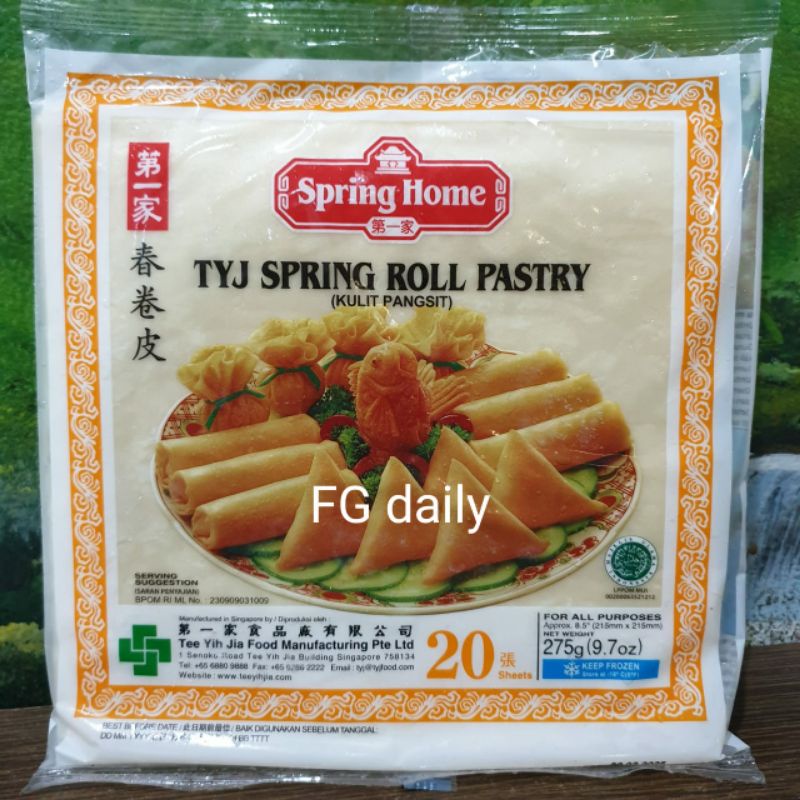 

Kulit lumpia TYJ spring roll / kulit pangsit TYJ / spring roll TYJ pastry halal MUI