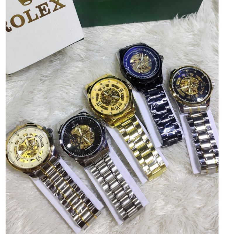 JAM TANGAN ROLEX OTOMATIS RANTAI PREMIUM