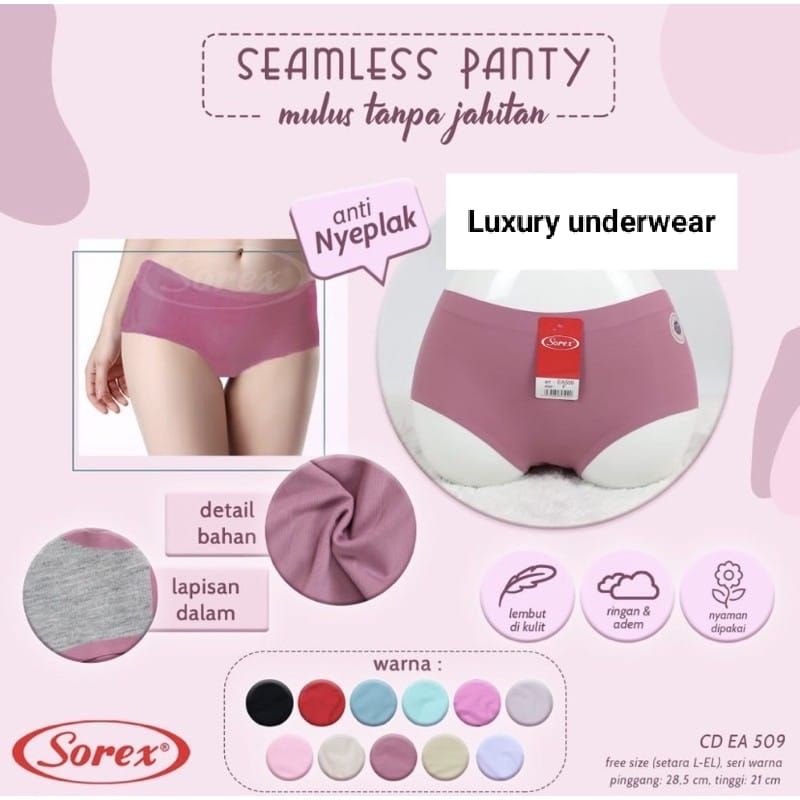 SOREX Cd Wanita Seamless Polos Halus EA509/510 Seamless Fit to L - XL