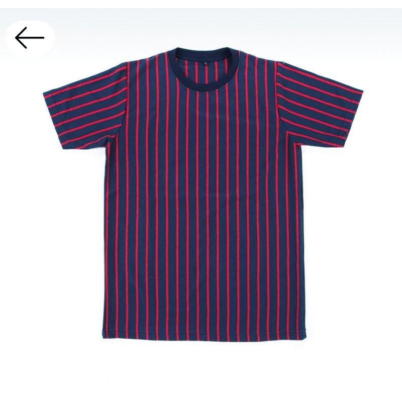 Kaos Stripe Vertical Series Navy dan Hitam Cotton Premium