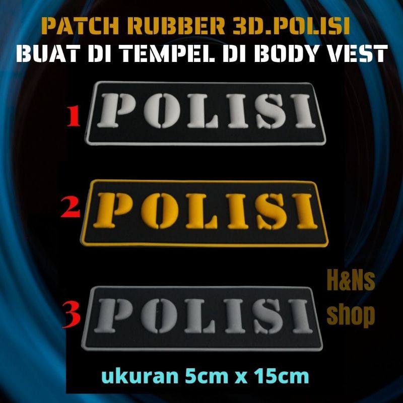 patch rubber 3d.polisi