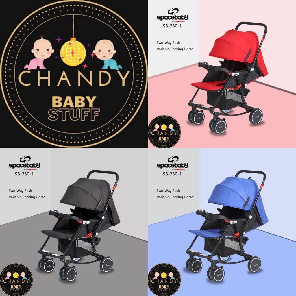 STROLLER BABY BISA AYUN DAN HADAP DUA ARAH SPACE BABY SB 330-1