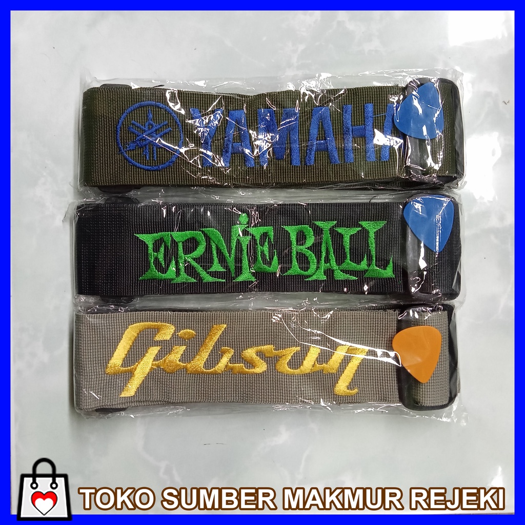 Strap Gitar Bordir Warna - Strap Bass Bordir Yamaha Gibson Ernie Ball - Sabuk Gitar dan Bass Murah