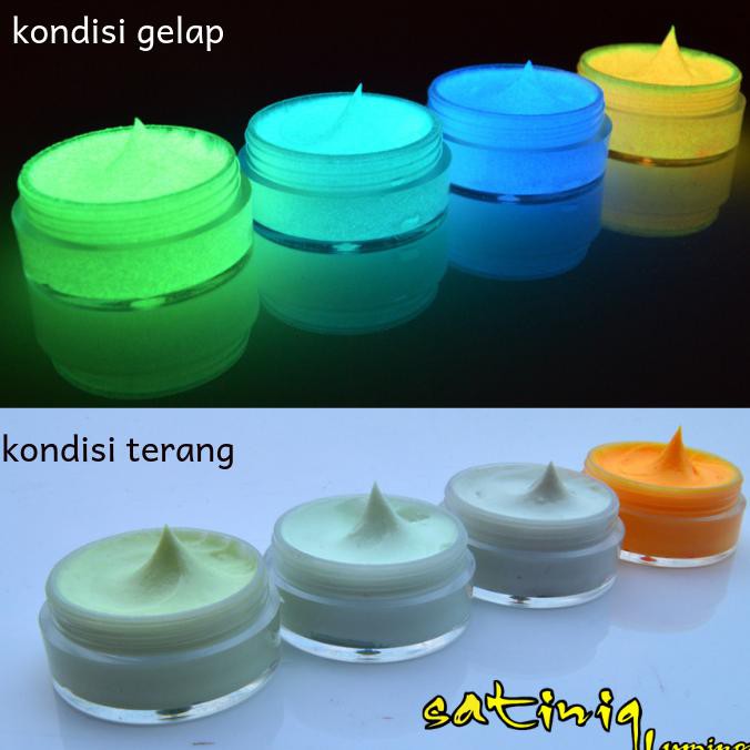 

TERBARU DAN TERMURAH ! Cat Fosfor Lukis | Glow in the dark paint | Cat Glow | Satiniq Luminos -