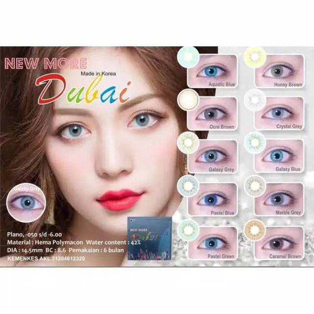 COD Paket Softlens Dubai Normal by CTK Dia 14,5mm + Air Softlens Ice 150ml + Pinset Softlens CTK Murah