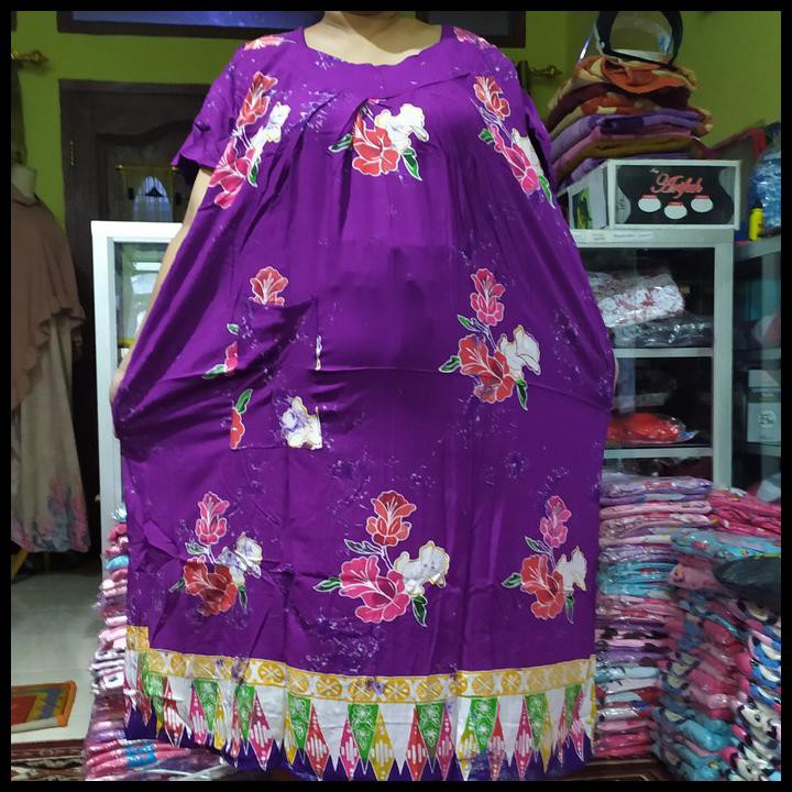 Daster batik BL super jumbo LD 160cm - Merah