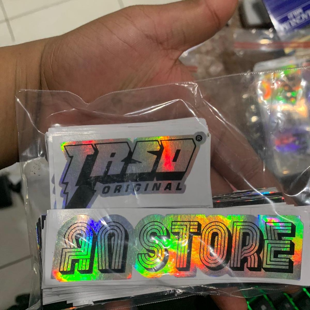 

Cetak sticker logo sendiri Minimal 100 pcs