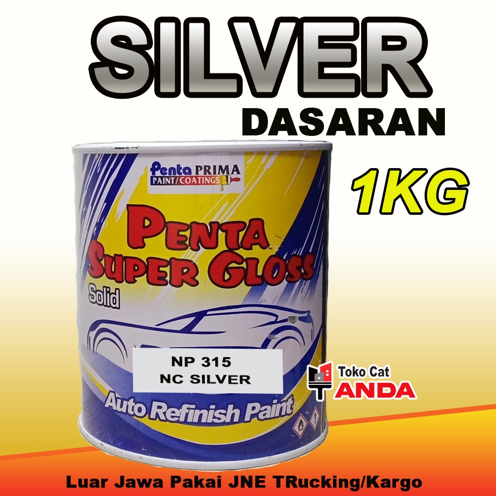 Cat Penta Silver - silver Dasar - cat silver - Penta supergloss silver Np 315 1kg