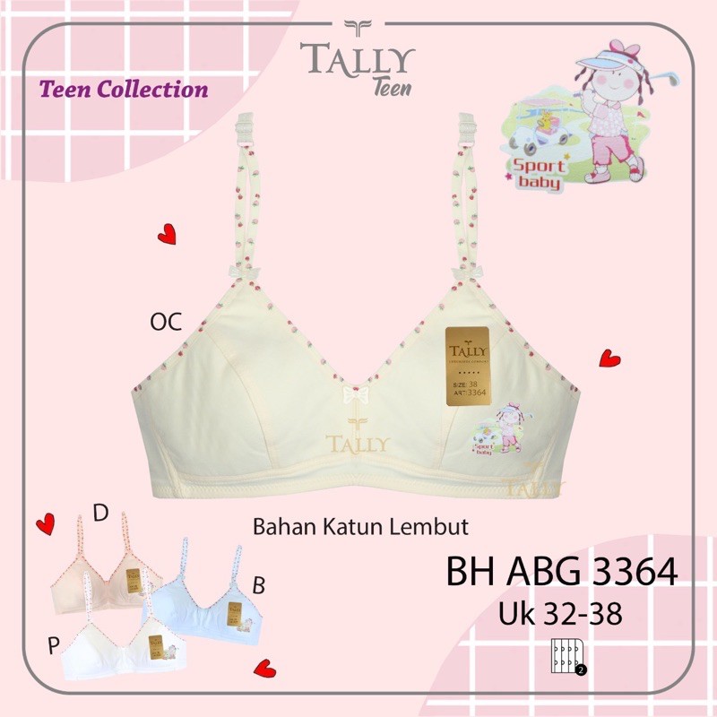TALLY BRA BH REMAJA ABG 3364 I TANPA BUSA I TANPA KAWAT I SIZE  32 - 38