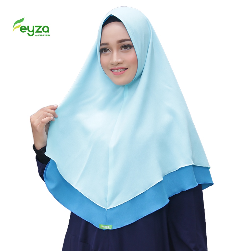 Hijab Zura - Jilbab Diamond Crepe - Jilbab Instan - Jilbab Remaja 2 Layer Kombinasi