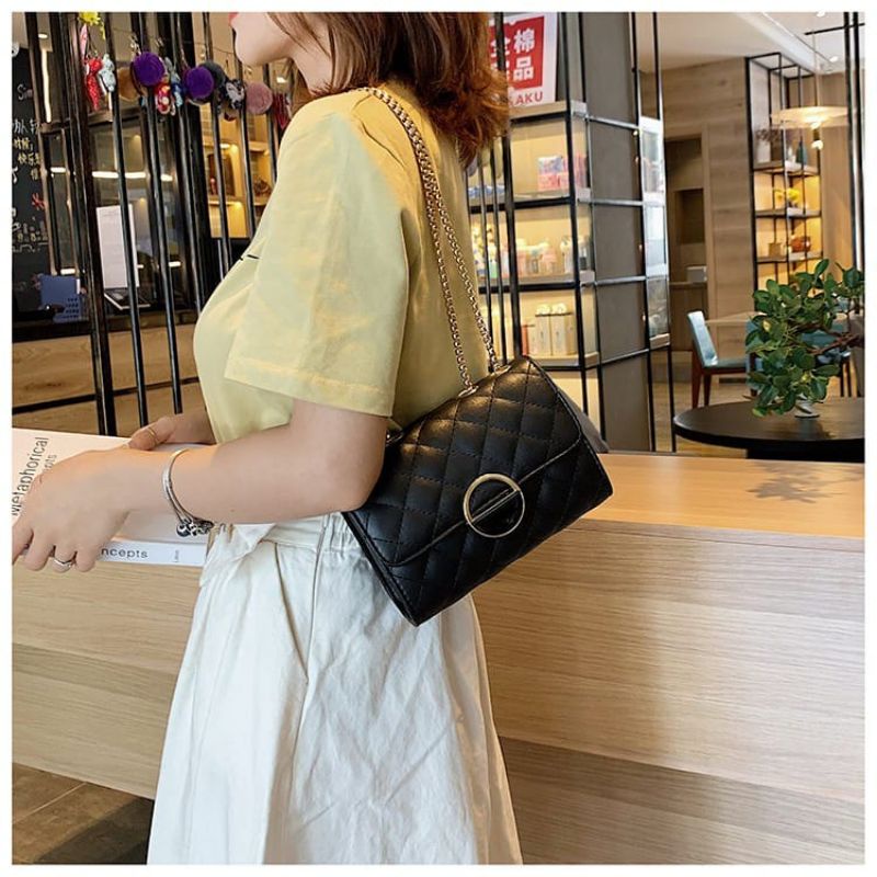 [BISA COD] Tas Selempang Slempang Sling Bag Premium Wanita - Tas Kondangan Pesta Rantai Bahu Elegan Wanita Korean Style Ootd