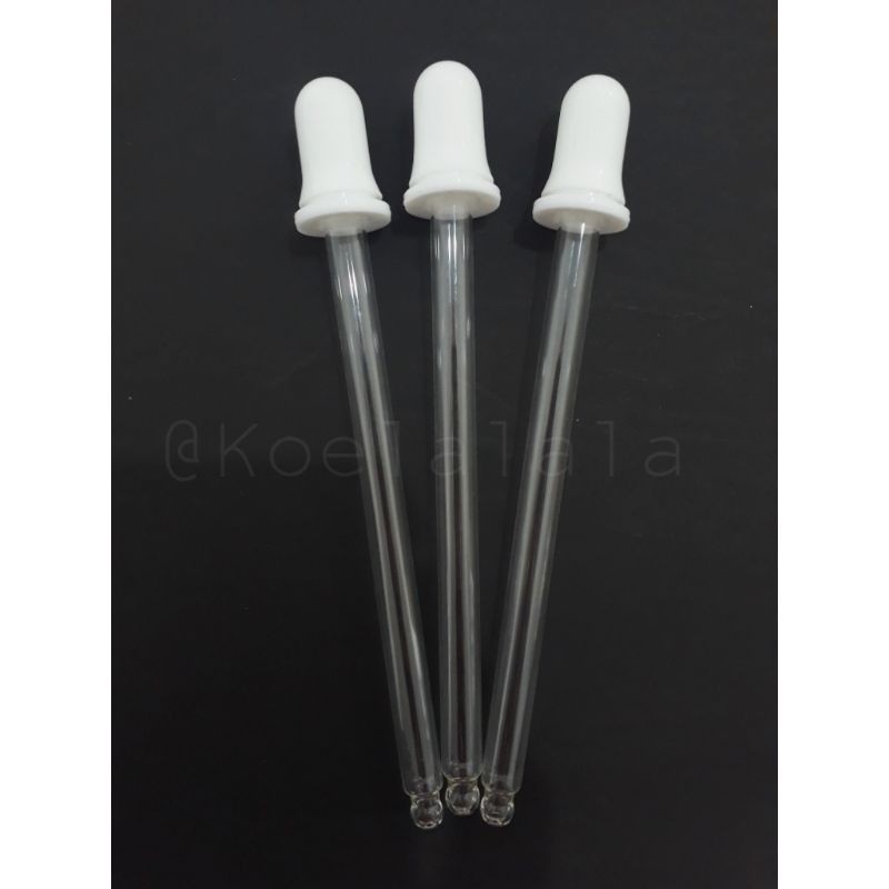 10pcs pipet kaca tumpul dan karet putihnya saja
