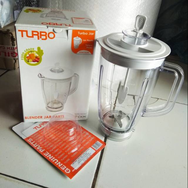 SET Turbo Jar Gelas Kaca dengan pisau blender EHM8098 8099 bisa untuk philips HR 2115 2116