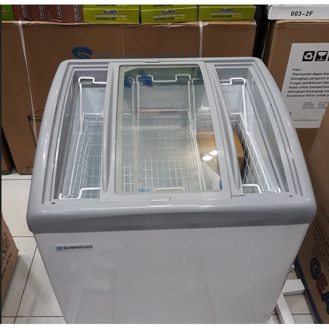 Promo Chest freezer sliding SANSIO SAN-182SF 182 liter 90 watt