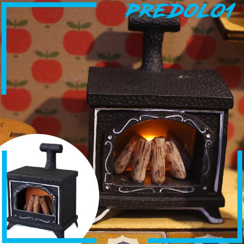 [PREDOLO1] Dollhouse LED Fireplace 1:12 Miniature Dollhouse Decor Mini Exquisite Model