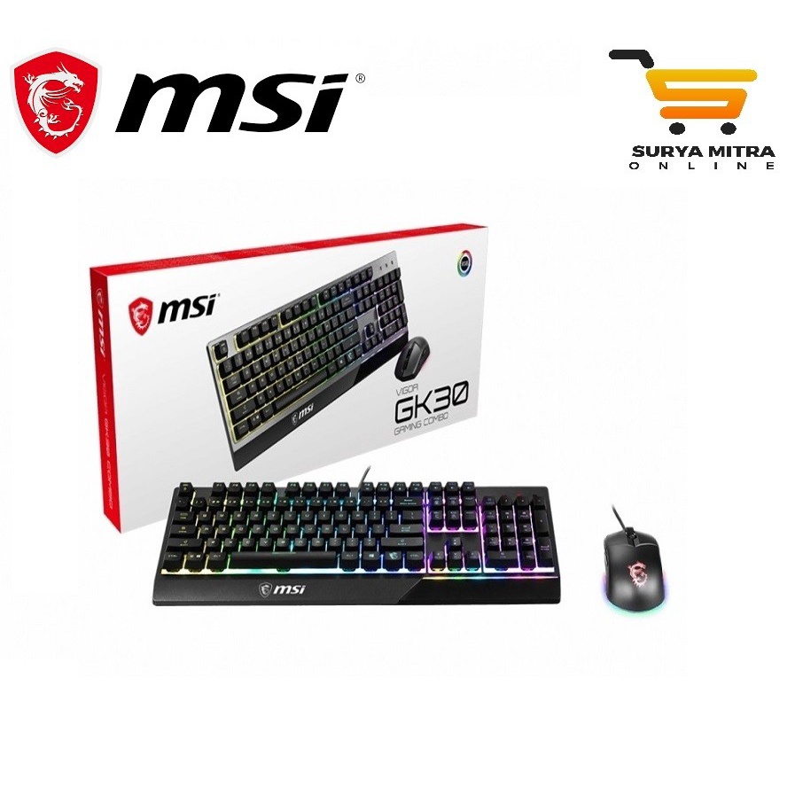 MSI VIGOR GK30 Wired Combo Keyboard and Mouse Gaming GM11 RGB