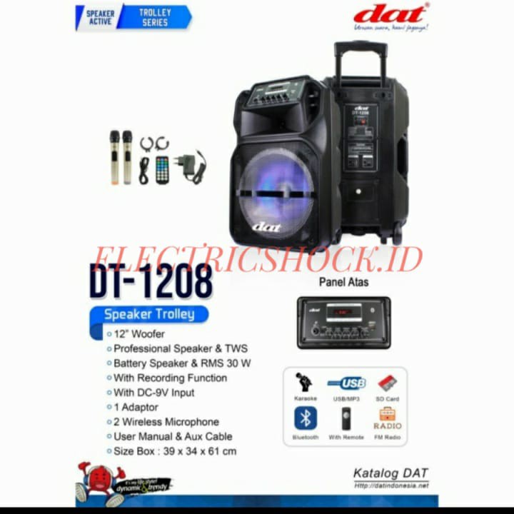 SPEAKER PORTABLE MEETING DAT DT 1208 / DT1208 BLUETOOTH KARAOKE