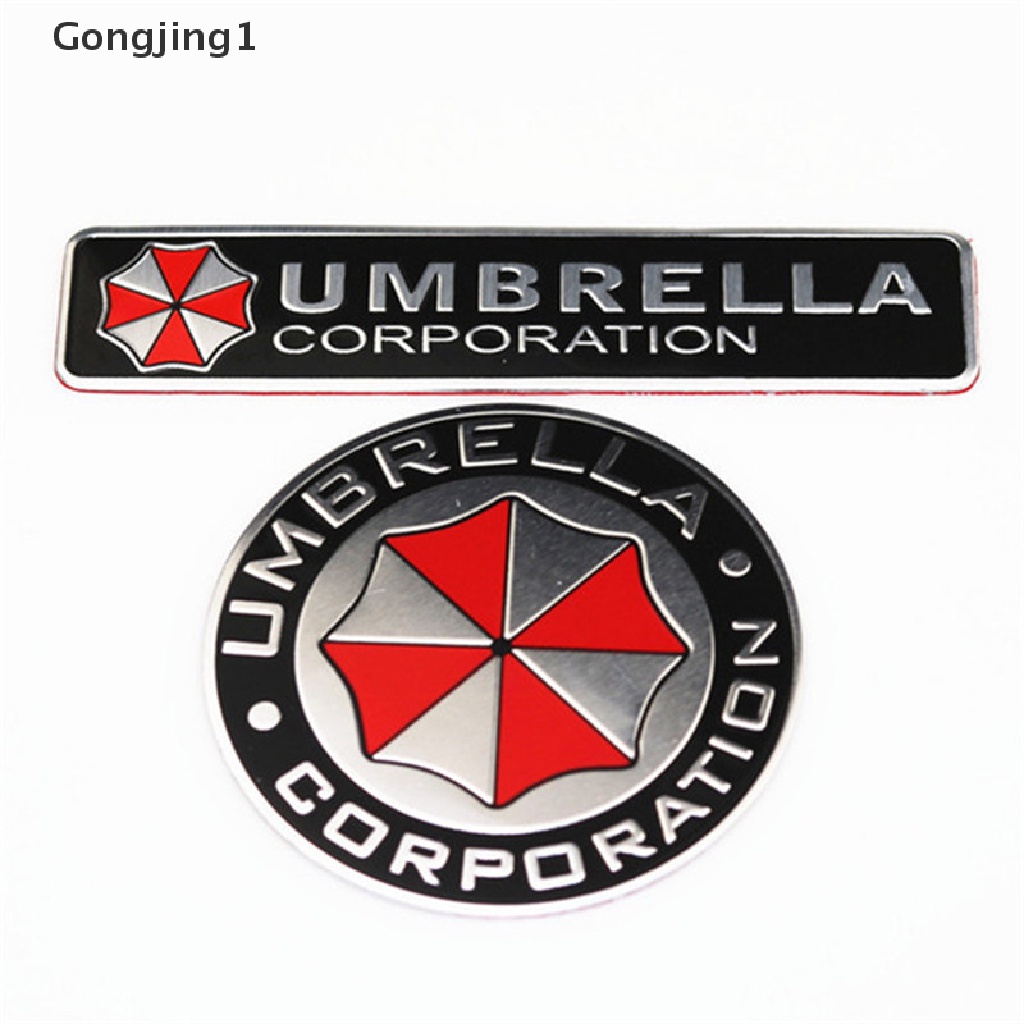 Gongjing1 Sticker Decal Dekorasi Mobil Motif Gambar Umbrella Corporation Resident Evil 3D Bahan Aluminum Alloy