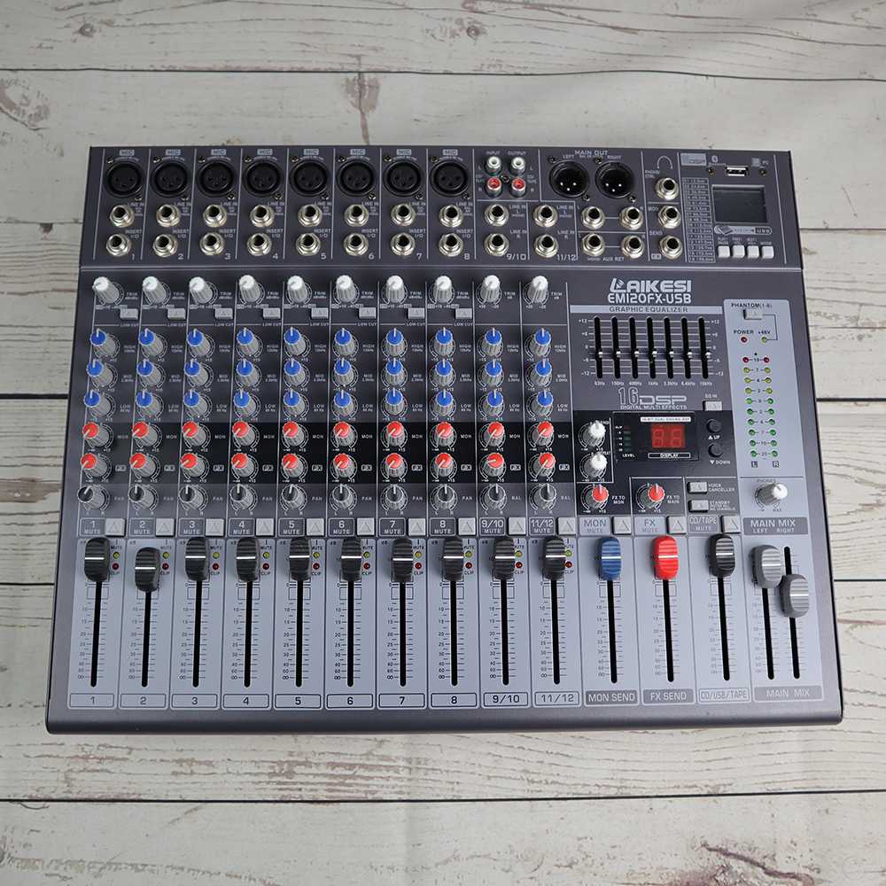 Professional Live Audio Mixer DSP Karaoke DJ 8 Channel