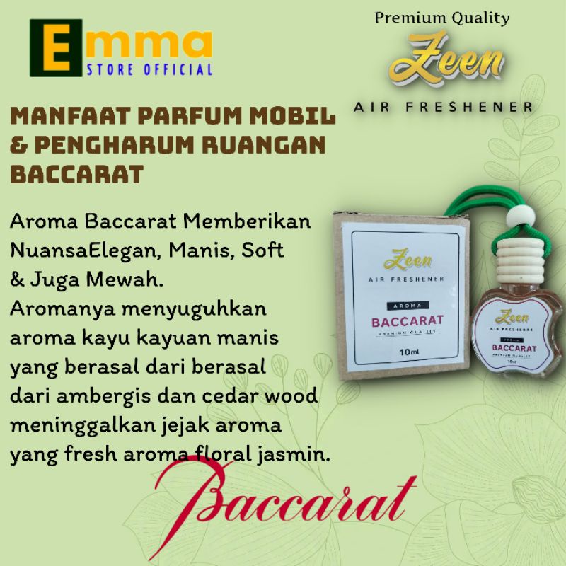 Parfum Mobil Non Alkohol Parfum Baccarat 10 Ml  Botol Apel