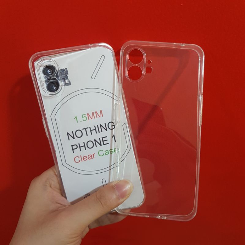 C/C- SOFT CASE NOTHING PHONE 1 ORIGINAL SOFTCASE BENING CLEAR 1.5MM TEBAL TRANSPARAN