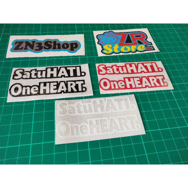 

cutting stiker one heart satu hati