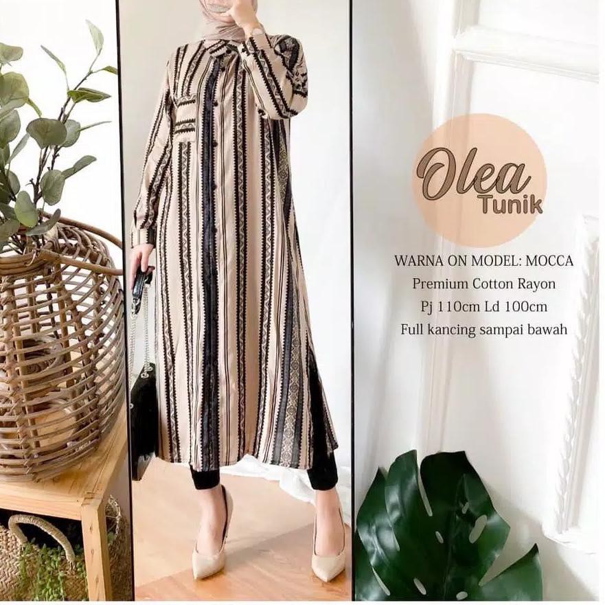 ✩ osela chati long tunik motif viscose free belt ♪