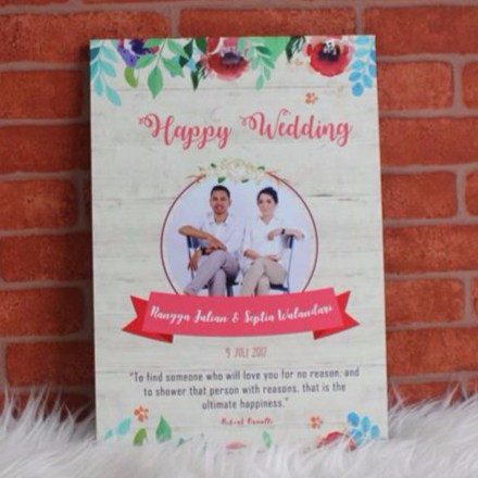 Hadiah Pernikahan - Wedding Gift : Poster Kayu Kado Unik Pictbox Hiasan