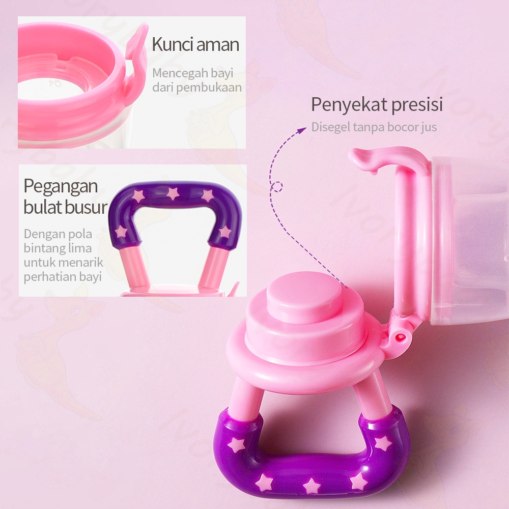 Ivorybaby Empeng Buah Food&amp;fruit Feeder Dot Buah Bayi