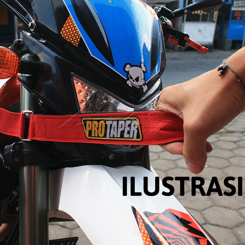 TALI WEBBING EVAKUASI MOTOCROSS /strap protaper/ktm klx crf wr husqy/trail bebek gtx/tril enduro/supermoto/vintage/classic/atv/straper depan tarik