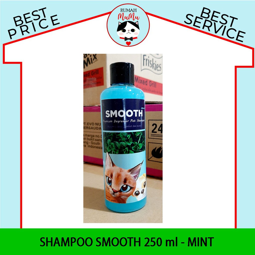 SHAMPOO KUCING ANJING MERK SMOOTH BERKUALITAS 250ml