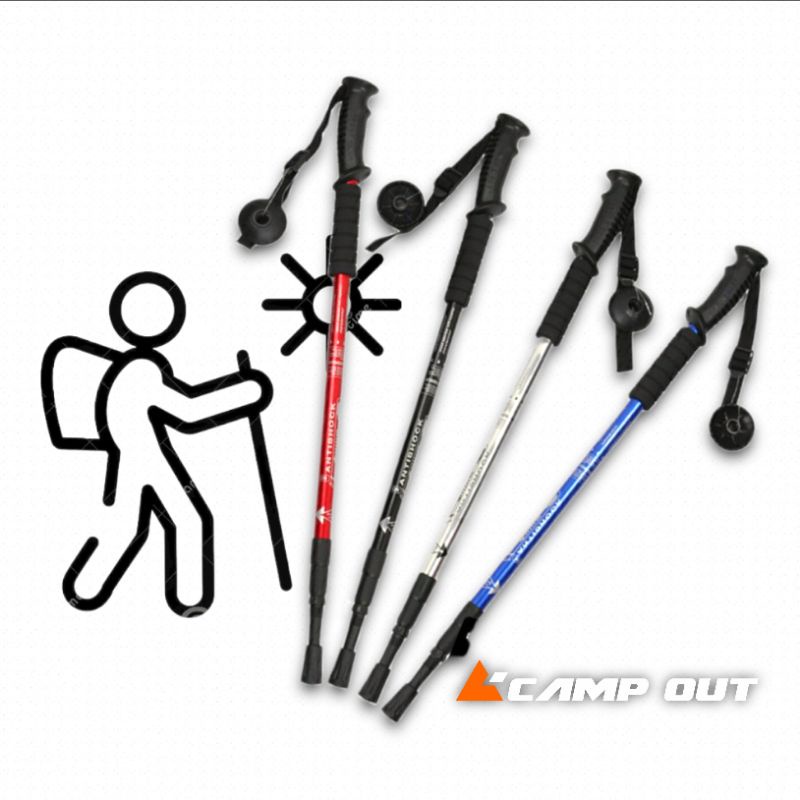 Tracking pole anti shock/tongkat hiking/tongkat gunung /Trekking pole Anti Shock