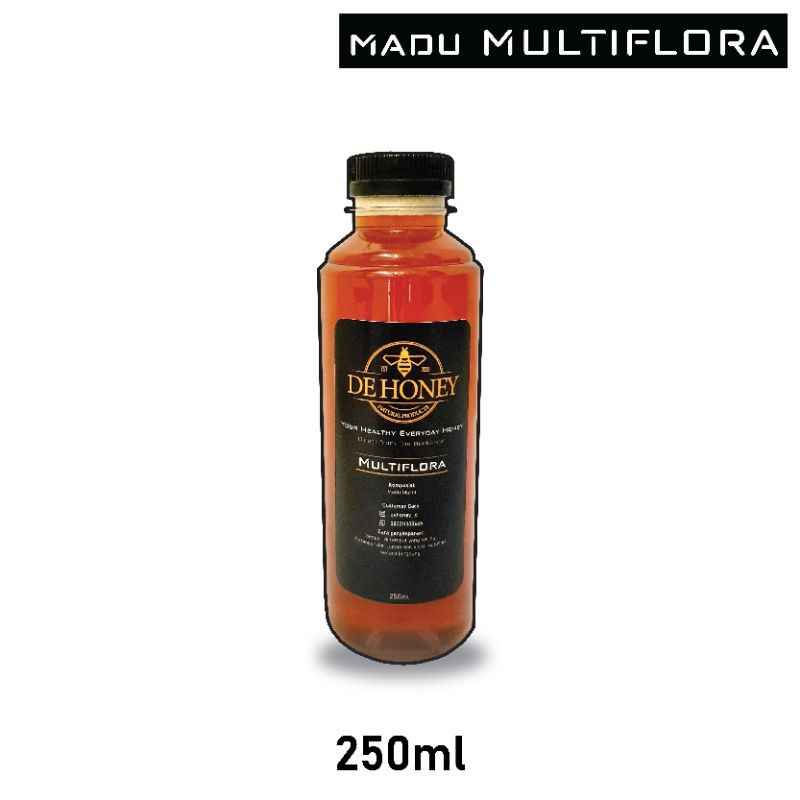 

De Honey Raw Honey Multiflora 250ml Madu Mentah 100% Asli