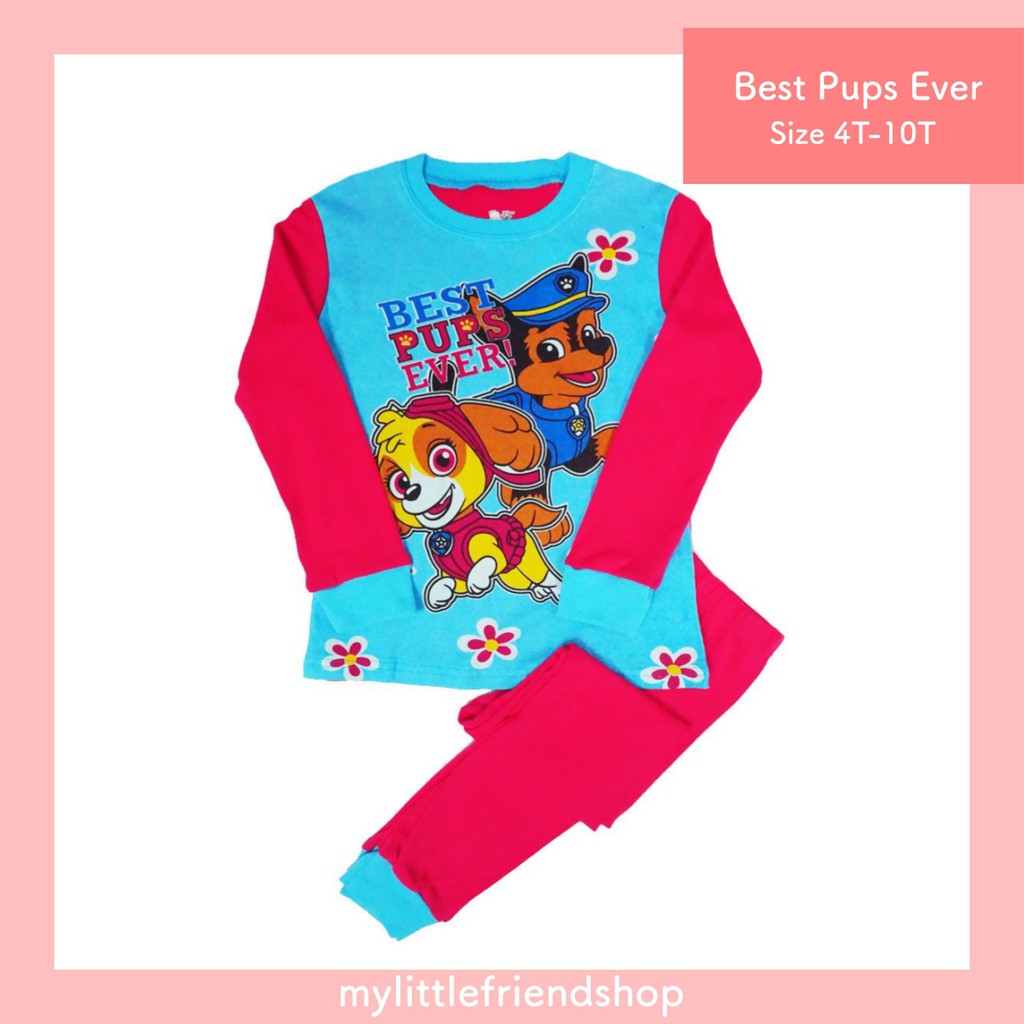 Stelan Baju Tidur Best Pups Ever Piyama Anak Perempuan Stelan Baju Tidur Best Pups Ever Piyama Anak Perempuan